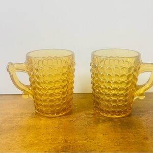 Amber Glass Mugs Set
